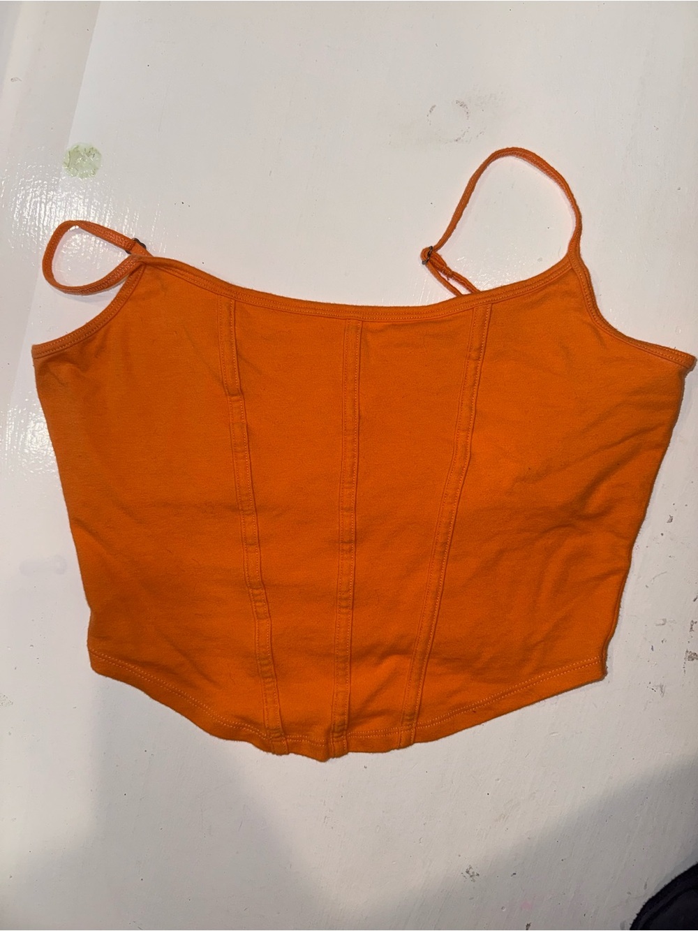 Hollister Orange Spaghetti Strap Crop Tank